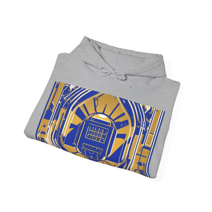 boostlete-mile-by-mile-icon-battery-motion-monoline-0002 — Unisex Heavy Blend Hooded Sweatshirt (Gildan)