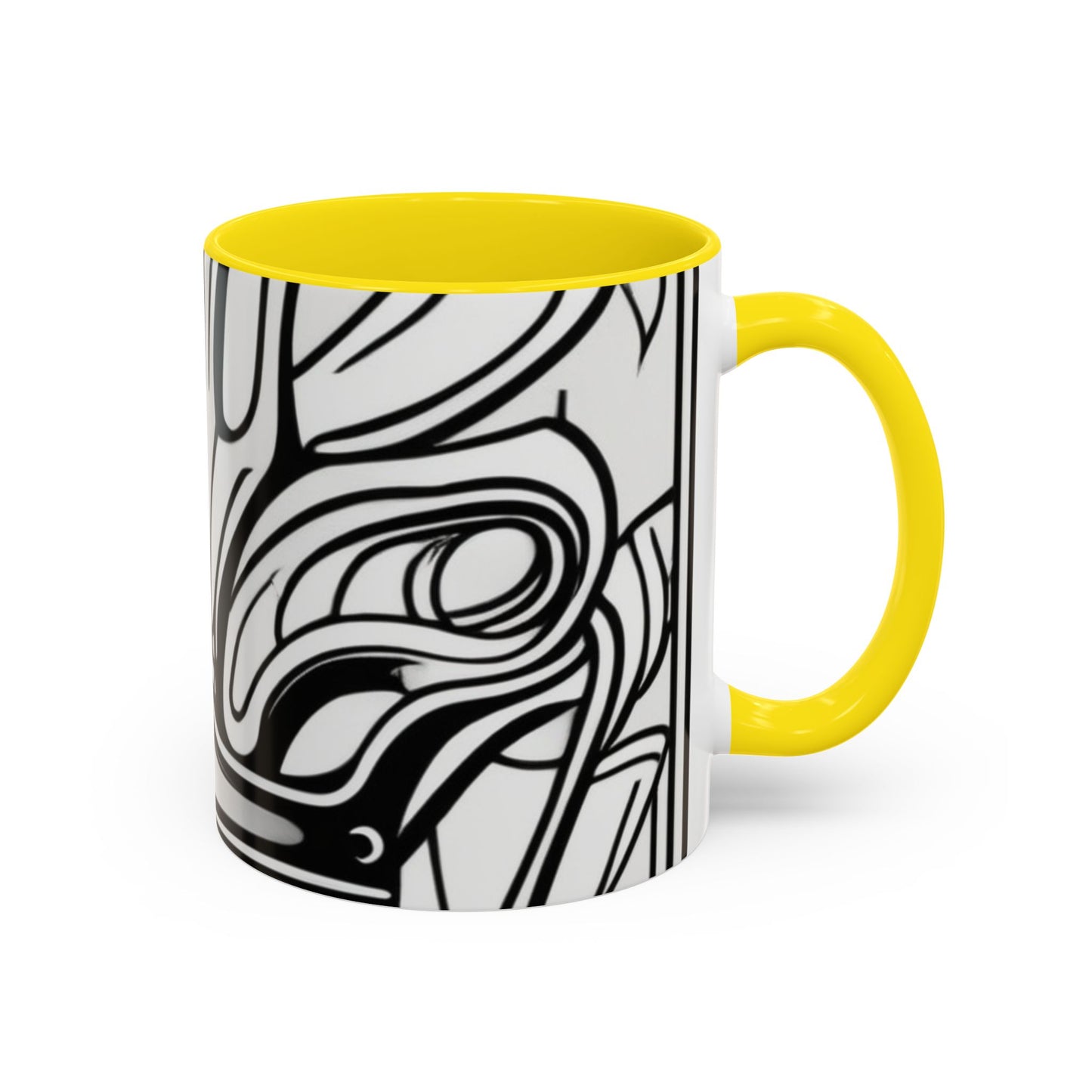 boostlete-boost-mode-icon-crown-offset-line-art-0190 — Accent Mug 11oz/15oz