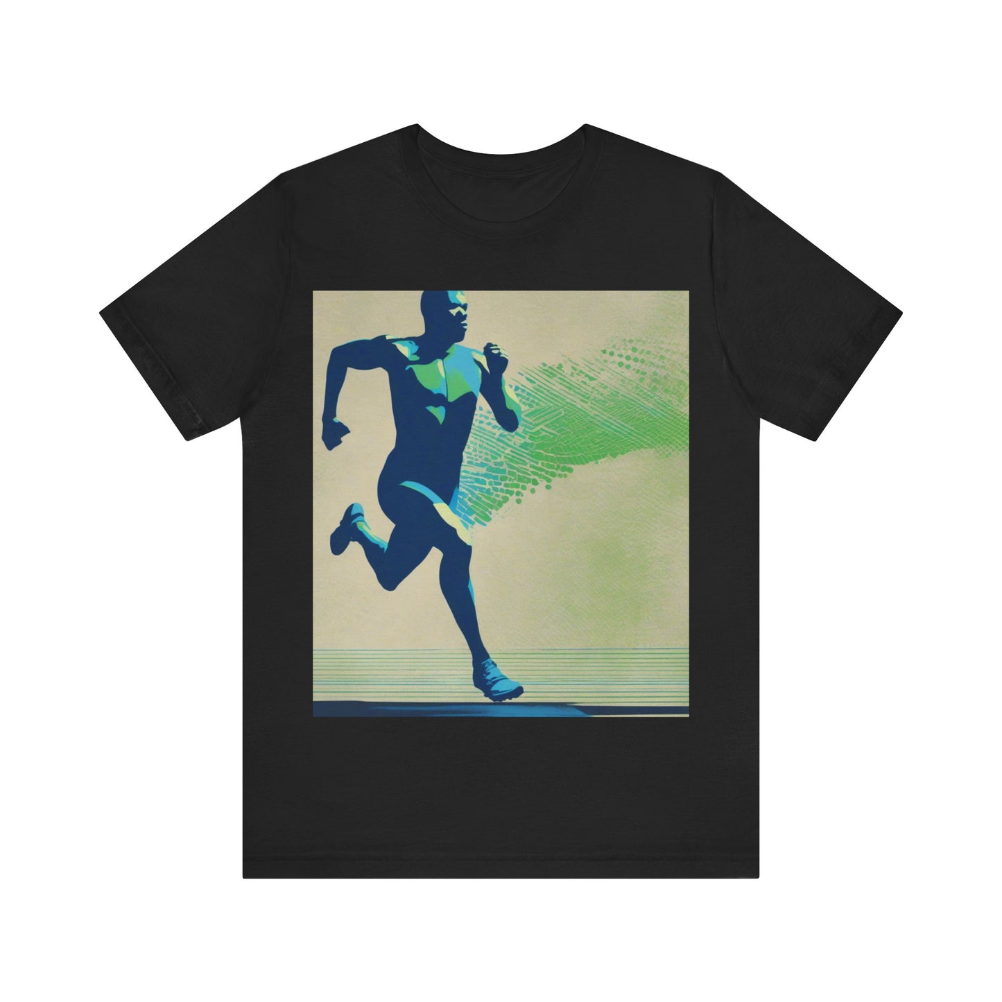 boostlete-am-crew-scene-sprinter-halftone-engraved-0092 — Unisex Jersey Short Sleeve (B+C 3001)