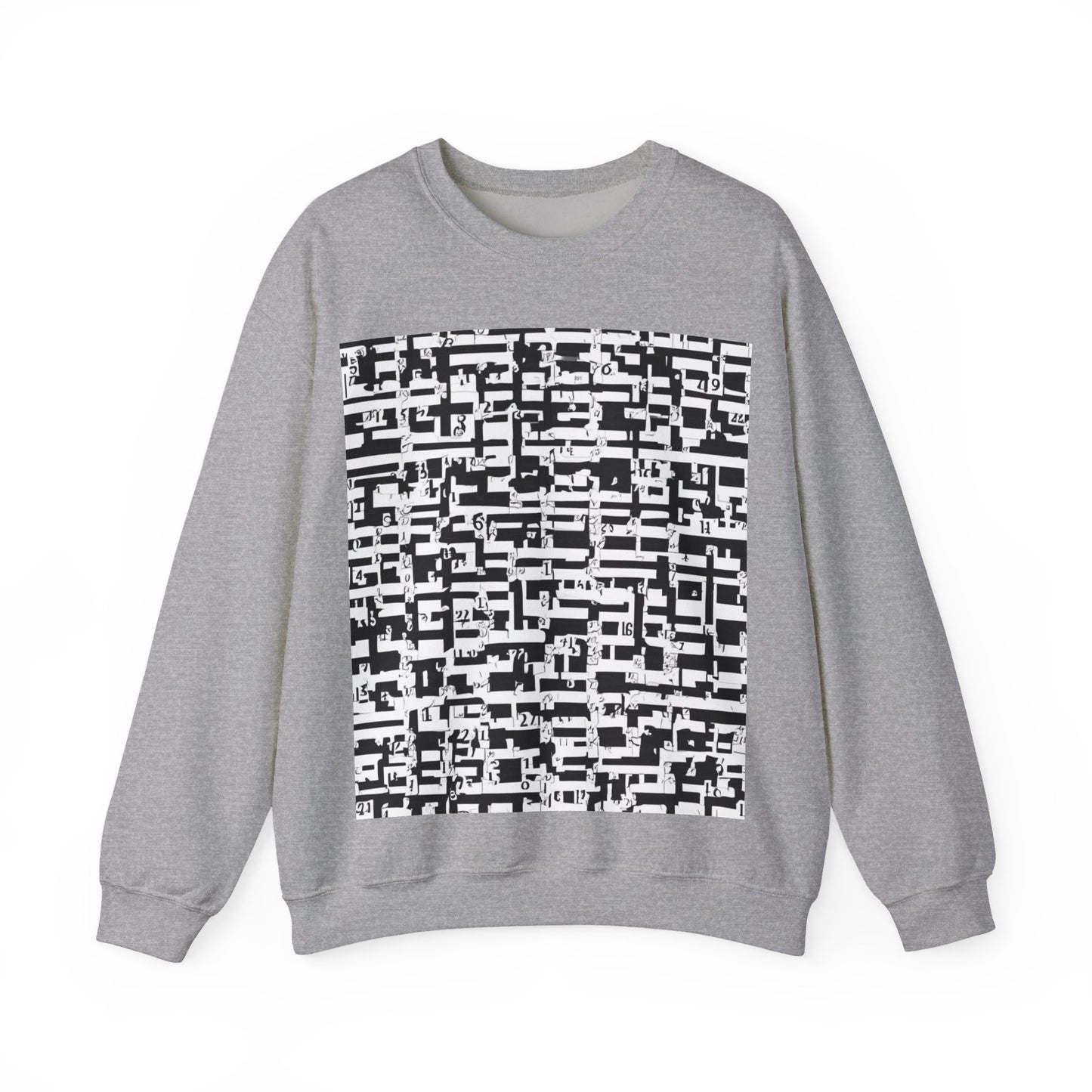 boostlete-iron-intent-pattern-plate-number-badge-0171 — Unisex Heavy Blend Crewneck Sweatshirt (Gildan)