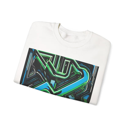 boostlete-boost-mode-type-constancia-gana-diagonal-badge-0185 — Unisex Heavy Blend Crewneck Sweatshirt (Gildan)