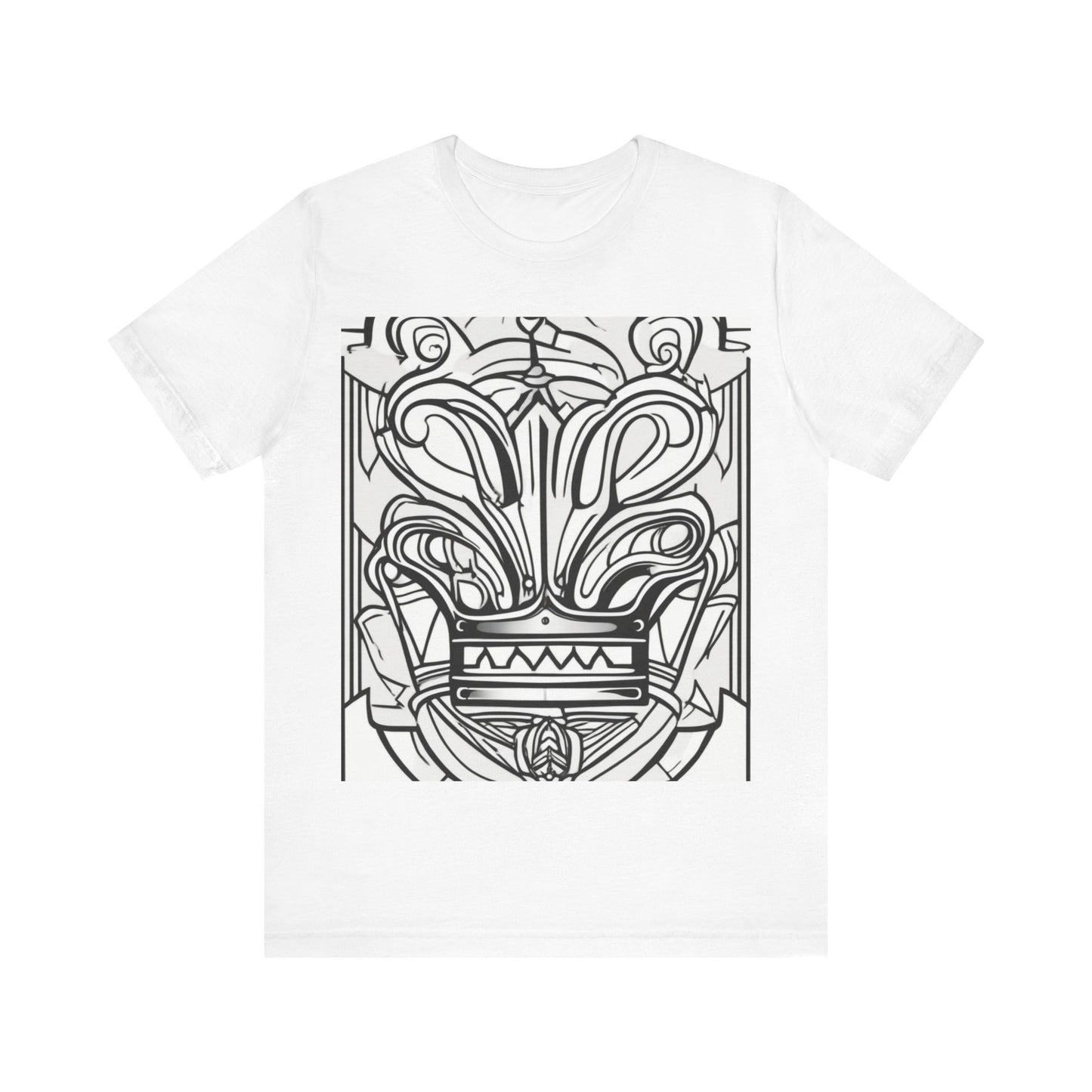 boostlete-boost-mode-icon-crown-offset-line-art-0190 — Unisex Jersey Short Sleeve (B+C 3001)