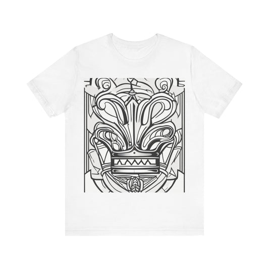 boostlete-boost-mode-icon-crown-offset-line-art-0190 — Unisex Jersey Short Sleeve (B+C 3001)