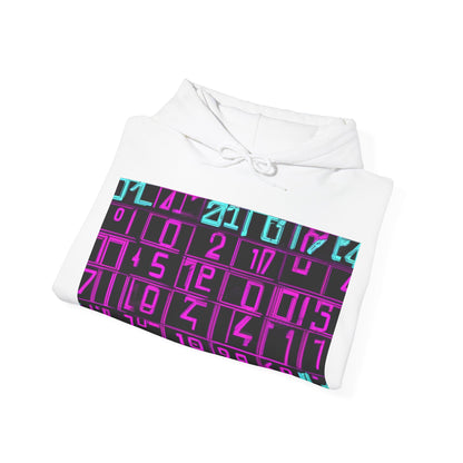 boostlete-iron-intent-pattern-plate-number-retro-0227 — Unisex Heavy Blend Hooded Sweatshirt (Gildan)