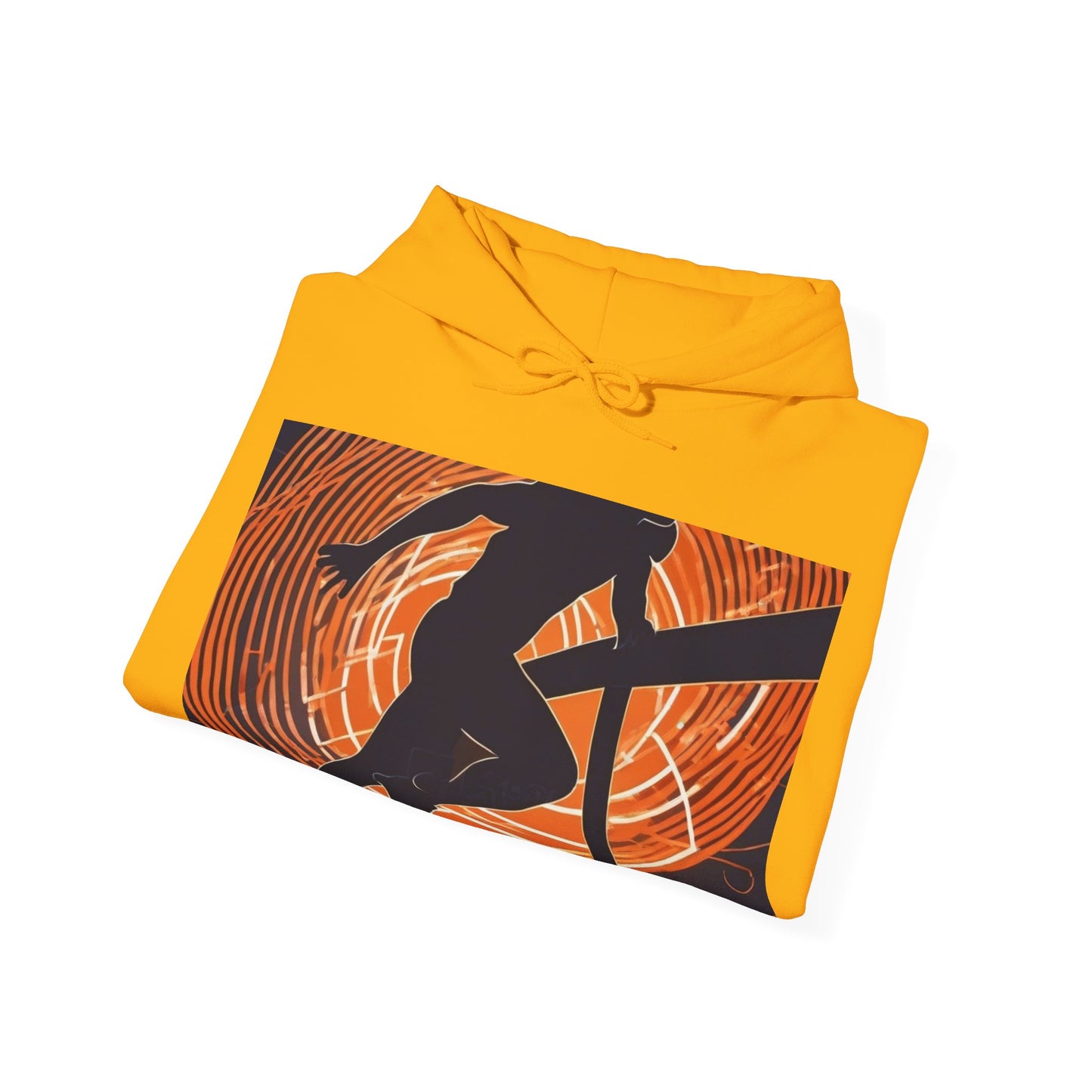 boostlete-iron-intent-scene-hurdler-neon-modern-0264 — Unisex Heavy Blend Hooded Sweatshirt (Gildan)