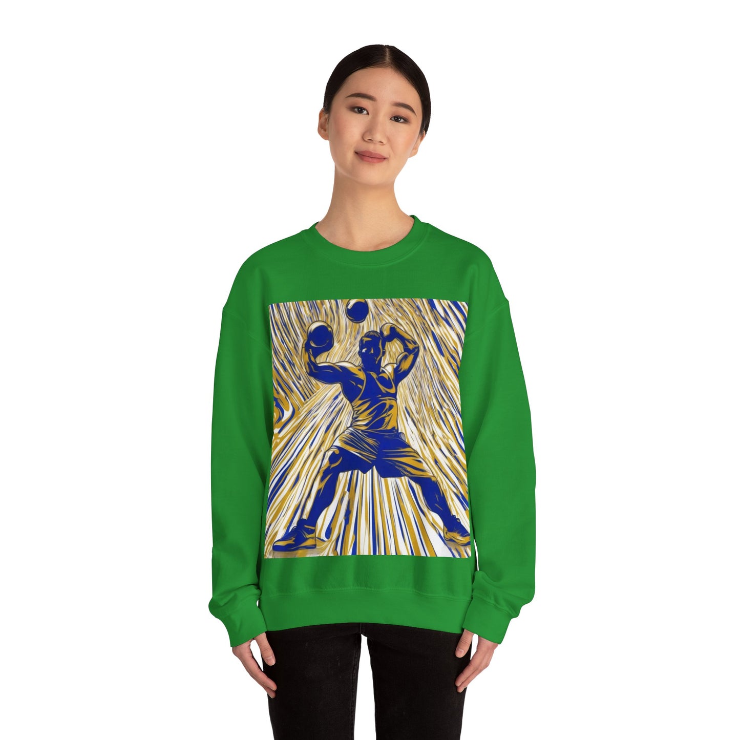 boostlete-rise-grind-scene-kettlebell-speed-engraved-0180 — Unisex Heavy Blend Crewneck Sweatshirt (Gildan)