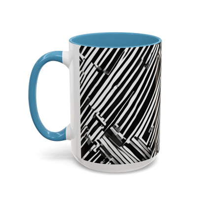 boostlete-mile-by-mile-pattern-barcode-monoline-0059 — Accent Mug 11oz/15oz