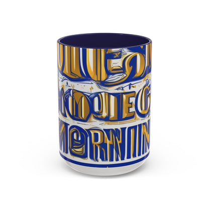 boostlete-am-crew-type-own-the-morning-outline-over-solid-vector-0429 — Accent Mug 11/15oz