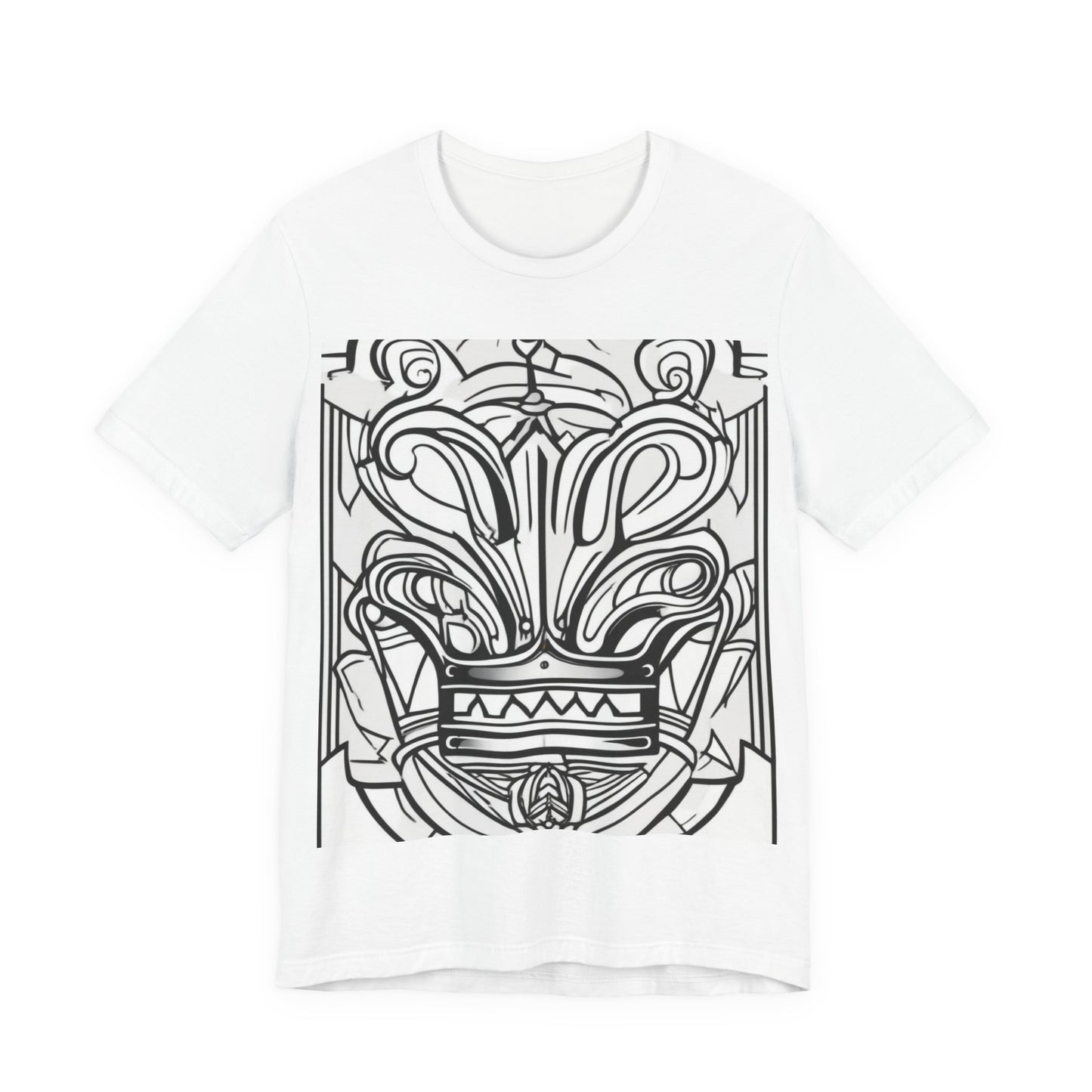 boostlete-boost-mode-icon-crown-offset-line-art-0190 — Unisex Jersey Short Sleeve (B+C 3001)