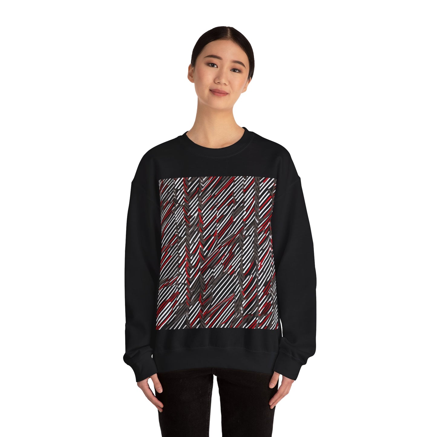 boostlete-field-day-pattern-diagonal-paper-0287 — Unisex Heavy Blend Crewneck Sweatshirt (Gildan)