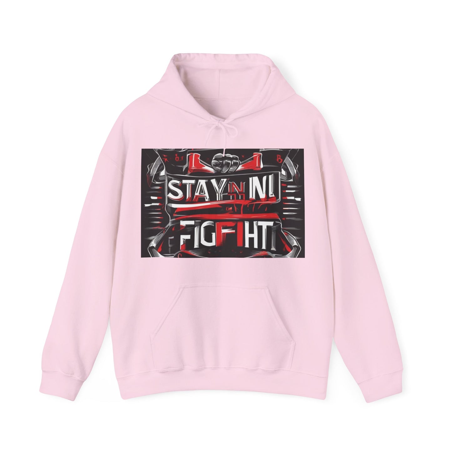 boostlete-rise-grind-type-stay-in-the-fight-banner-retro-1441 — Unisex Heavy Blend Hoodie (G18500)