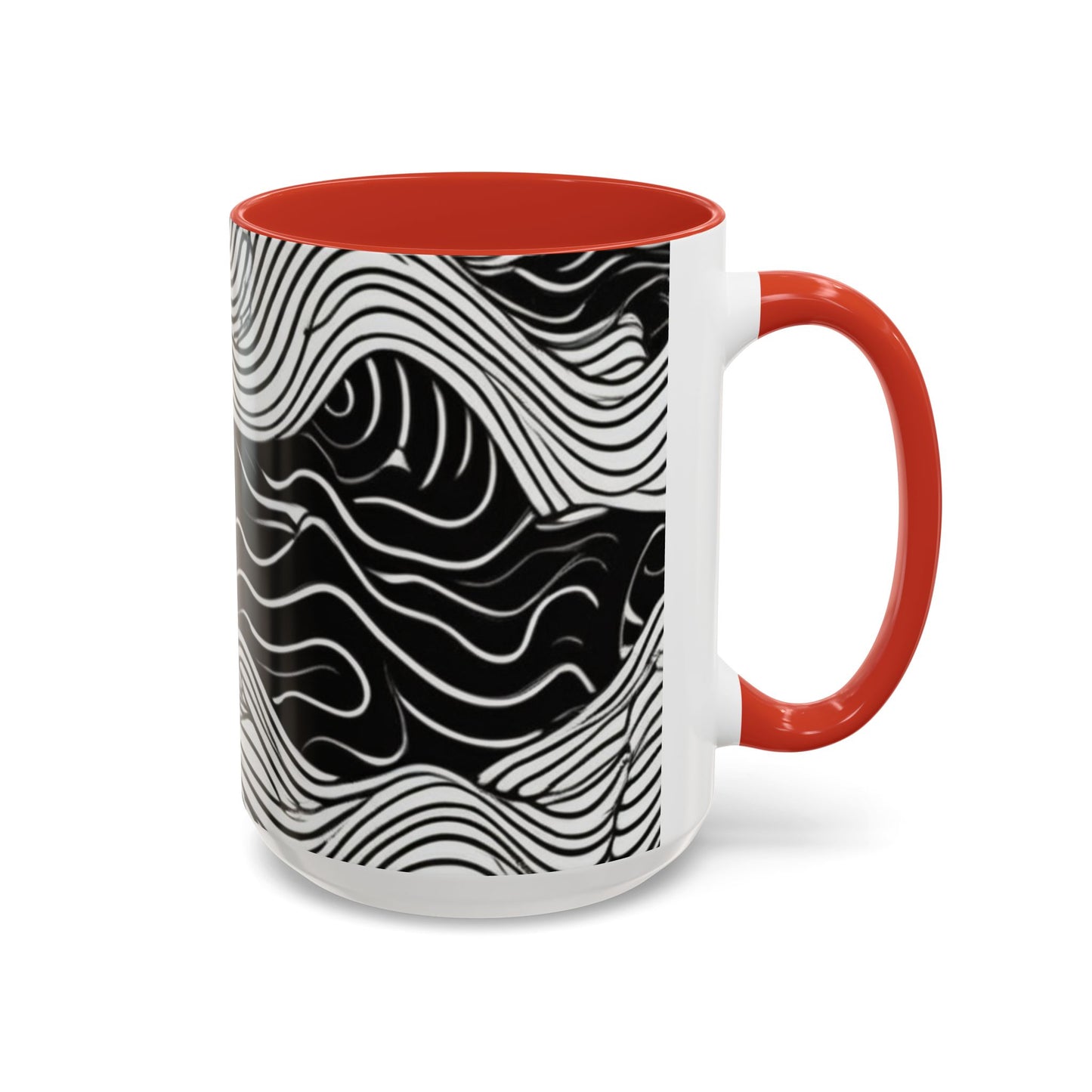 boostlete-field-day-pattern-topographic-line-art-0239 — Accent Mug 11oz/15oz