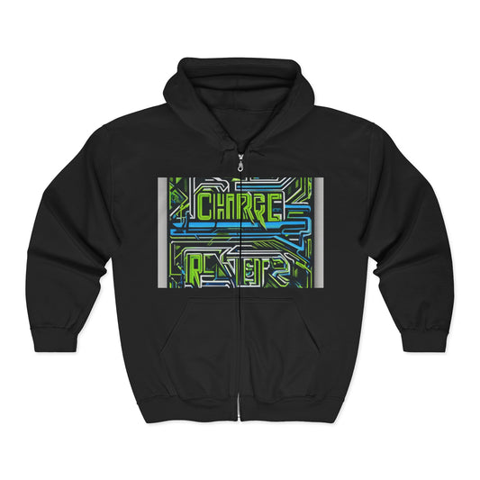 boostlete-pr-season-type-charge-train-recover-outline-over-solid-geometric-0129 — Unisex Heavy Blend Full-Zip Hooded Sweatshirt