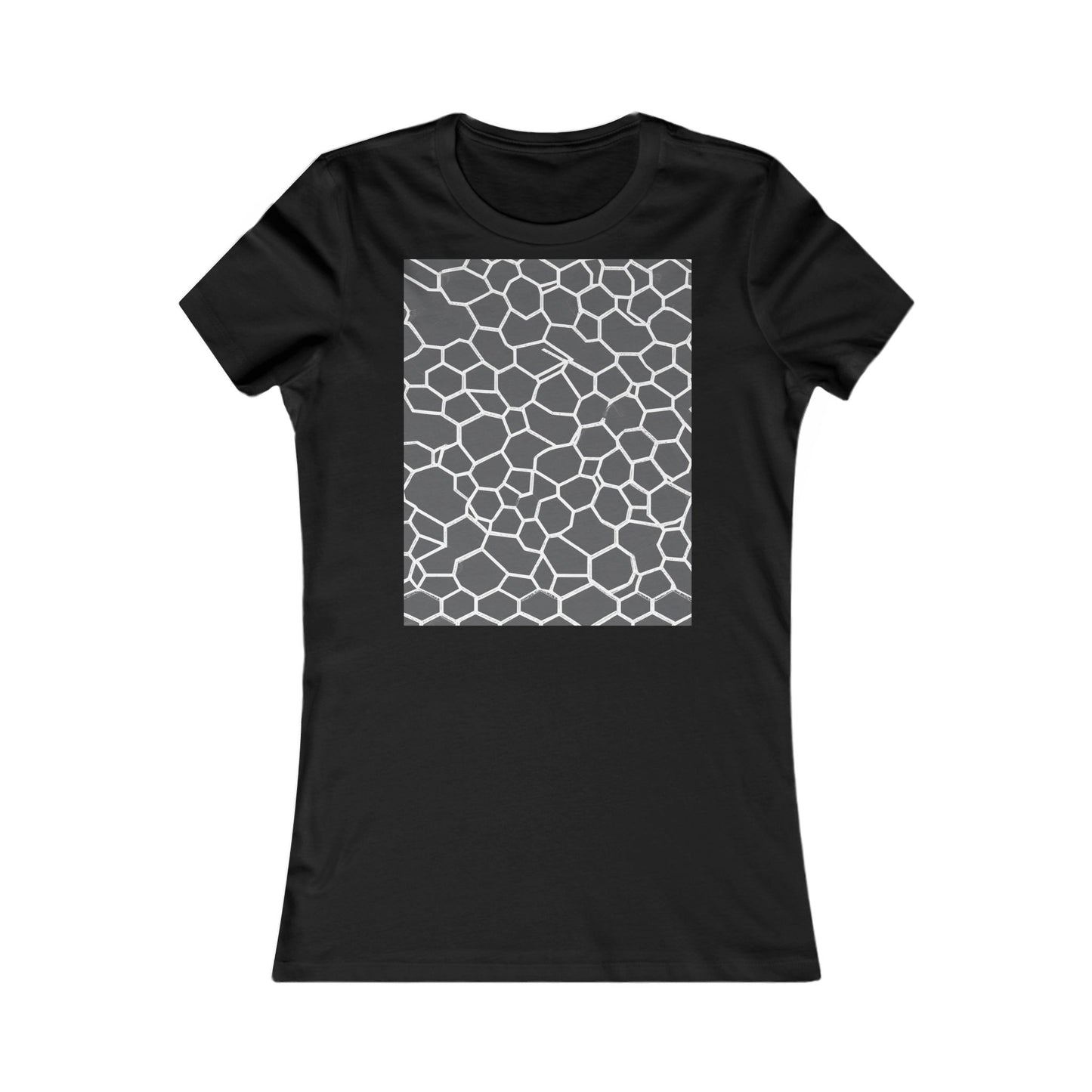 boostlete-iron-intent-pattern-hex-blueprint-0063 — Women's Favorite Tee (B+C 6004)