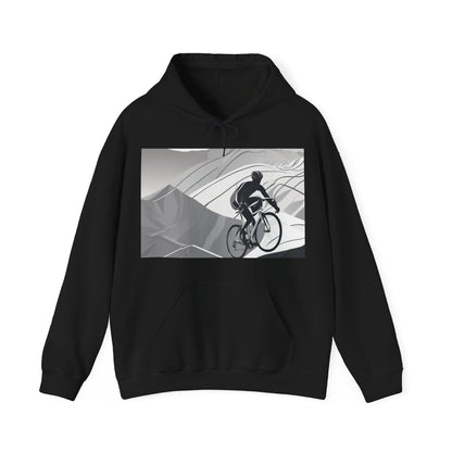 boostlete-recovery-progress-scene-cyclist-motion-vector-0808 — Unisex Heavy Blend Hoodie (G18500)