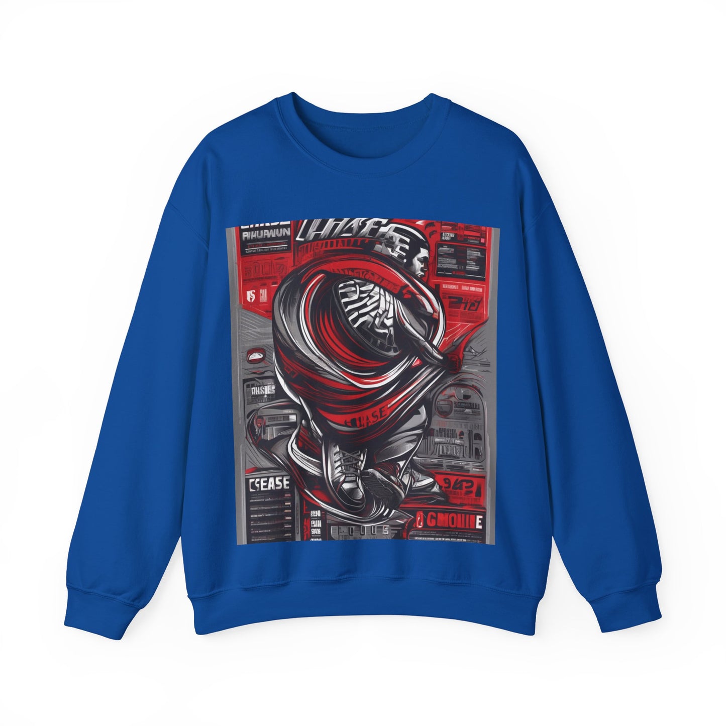 boostlete-field-day-type-chase-capacity-big-monoline-0813 — Unisex Heavy Blend Crewneck (G18000)