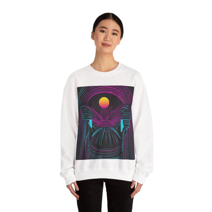 boostlete-rise-grind-icon-sunrise-motion-paper-0962 — Unisex Heavy Blend Crewneck (G18000)