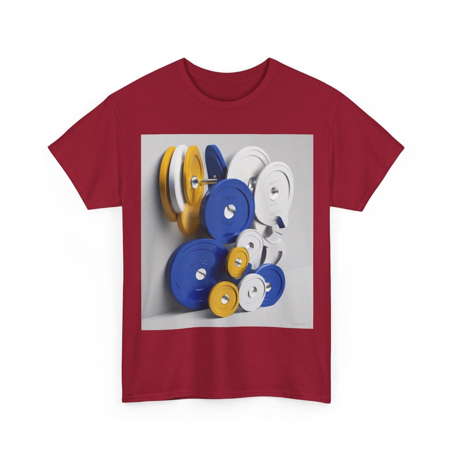 boostlete-field-day-icon-barbell-offset-geometric-0150 — Unisex Heavy Cotton Tee (Gildan 5000)