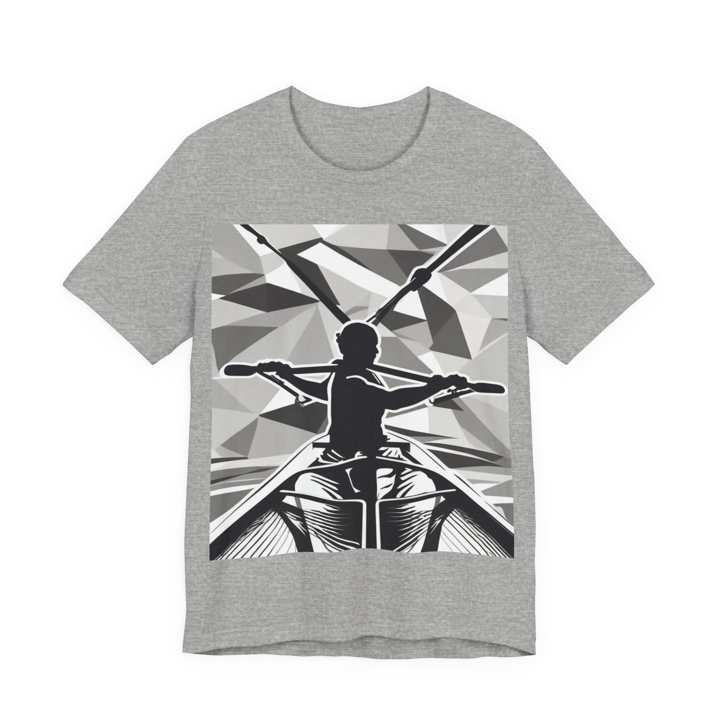 boostlete-am-crew-scene-rower-outline-geometric-0060 — Unisex Jersey Short Sleeve (B+C 3001)