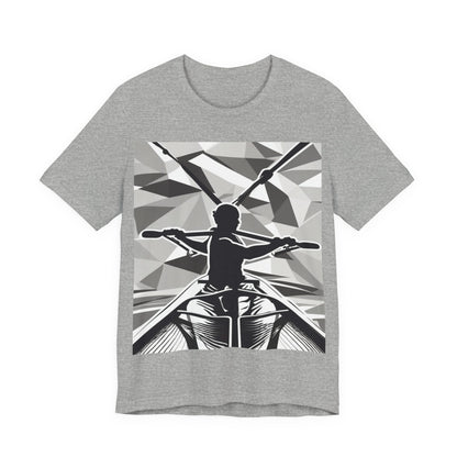 boostlete-am-crew-scene-rower-outline-geometric-0060 — Unisex Jersey Short Sleeve (B+C 3001)