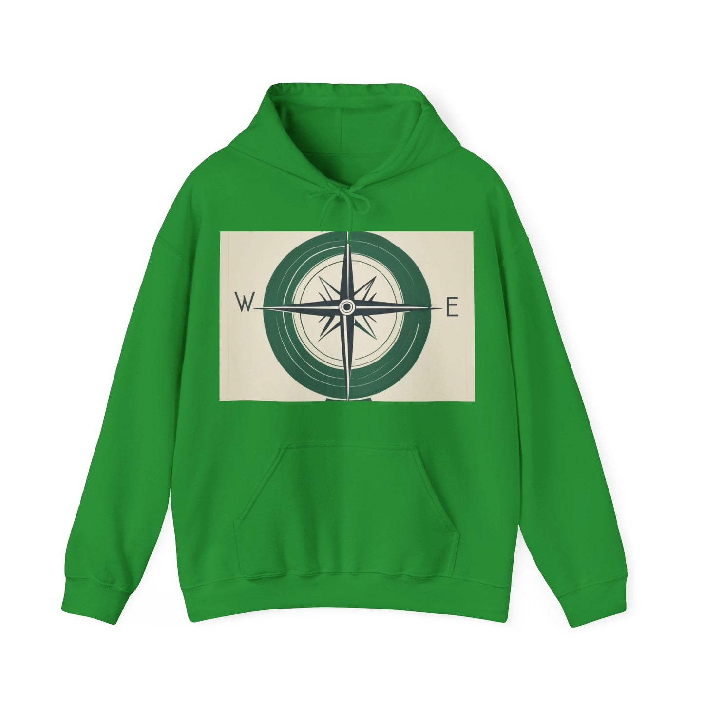boostlete-iron-intent-icon-compass-soft-blueprint-0614 — Unisex Heavy Blend Hoodie (G18500)