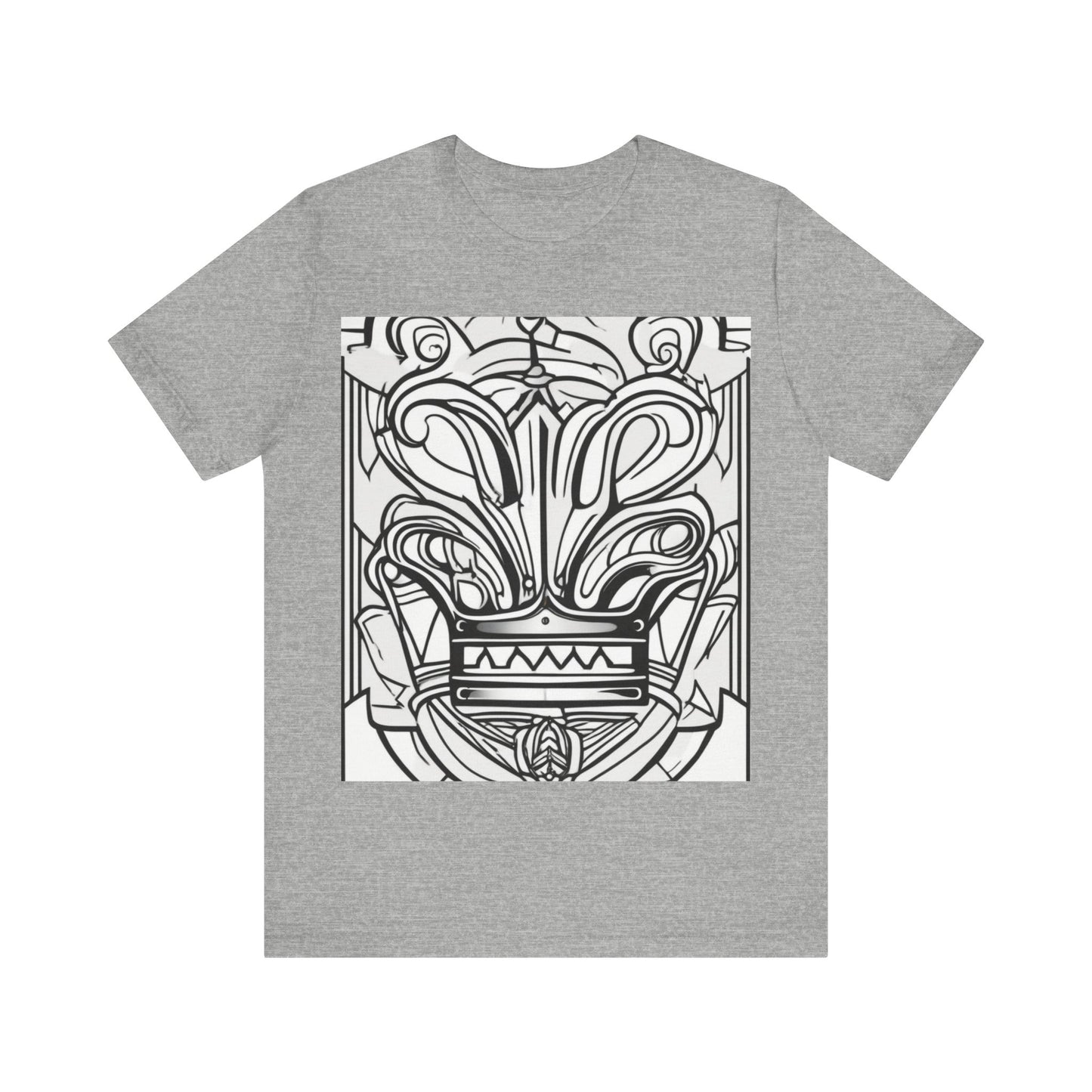 boostlete-boost-mode-icon-crown-offset-line-art-0190 — Unisex Jersey Short Sleeve (B+C 3001)