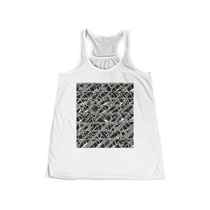 boostlete-boost-mode-pattern-stair-steps-athletic-0311 — Women's Flowy Racerback Tank (B+C 8800)