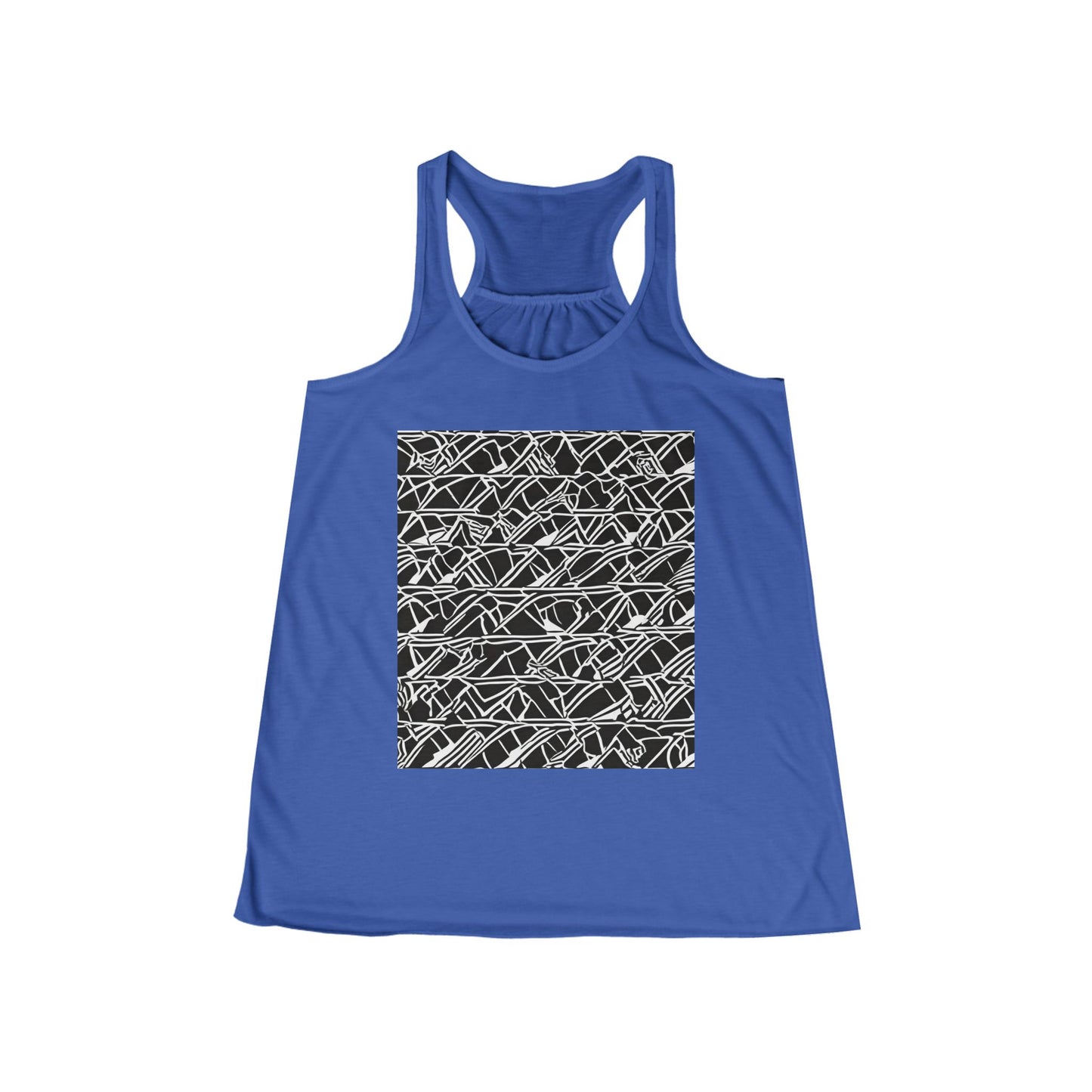 boostlete-boost-mode-pattern-stair-steps-athletic-0311 — Women's Flowy Racerback Tank (B+C 8800)
