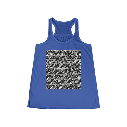 boostlete-boost-mode-pattern-stair-steps-athletic-0311 — Women's Flowy Racerback Tank (B+C 8800)
