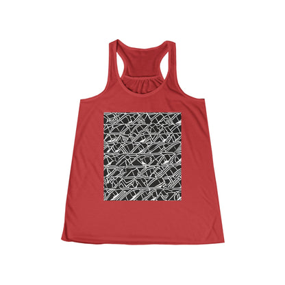 boostlete-boost-mode-pattern-stair-steps-athletic-0311 — Women's Flowy Racerback Tank (B+C 8800)