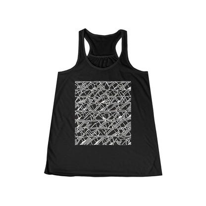 boostlete-boost-mode-pattern-stair-steps-athletic-0311 — Women's Flowy Racerback Tank (B+C 8800)