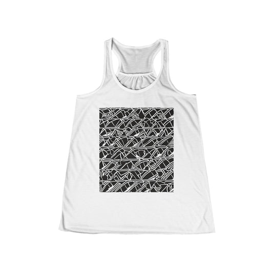 boostlete-boost-mode-pattern-stair-steps-athletic-0311 — Women's Flowy Racerback Tank (B+C 8800)