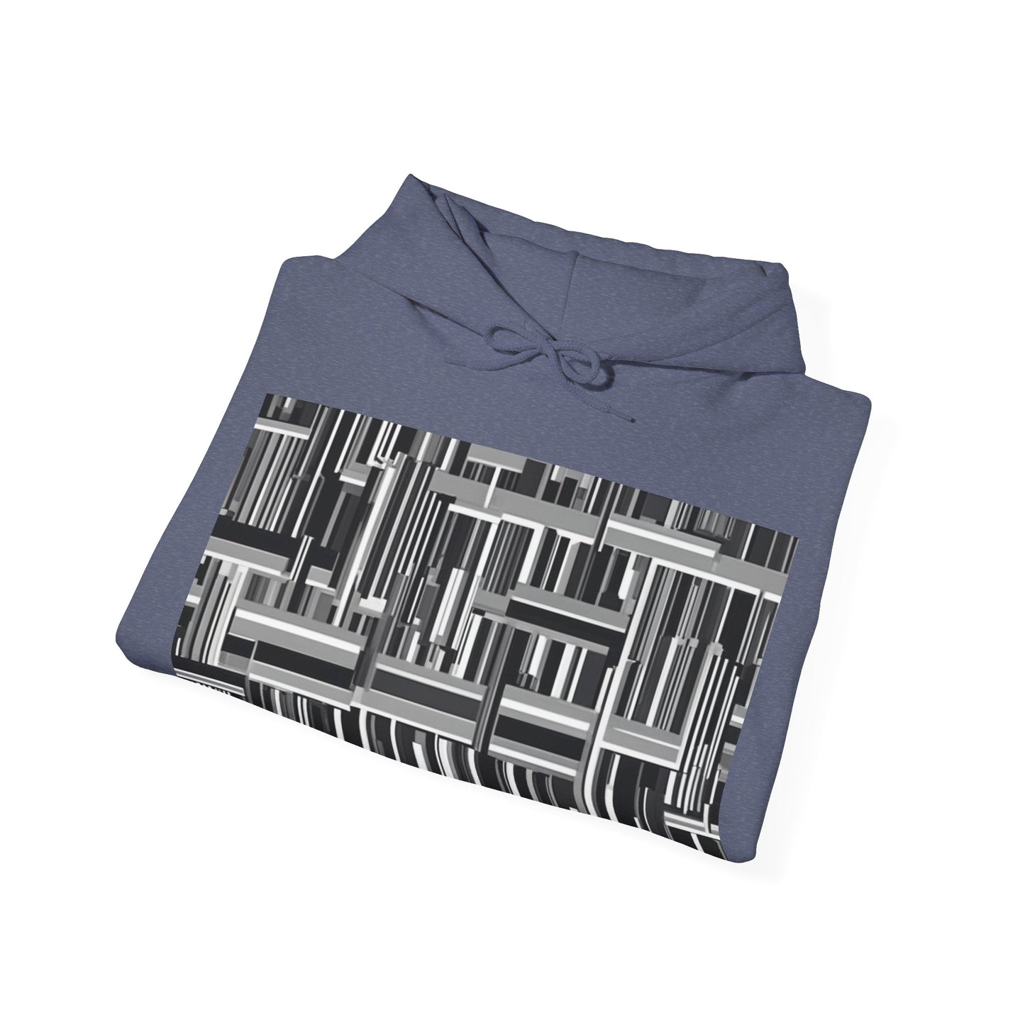 boostlete-recovery-progress-pattern-barcode-isometric-1023 — Unisex Heavy Blend Hoodie (G18500)
