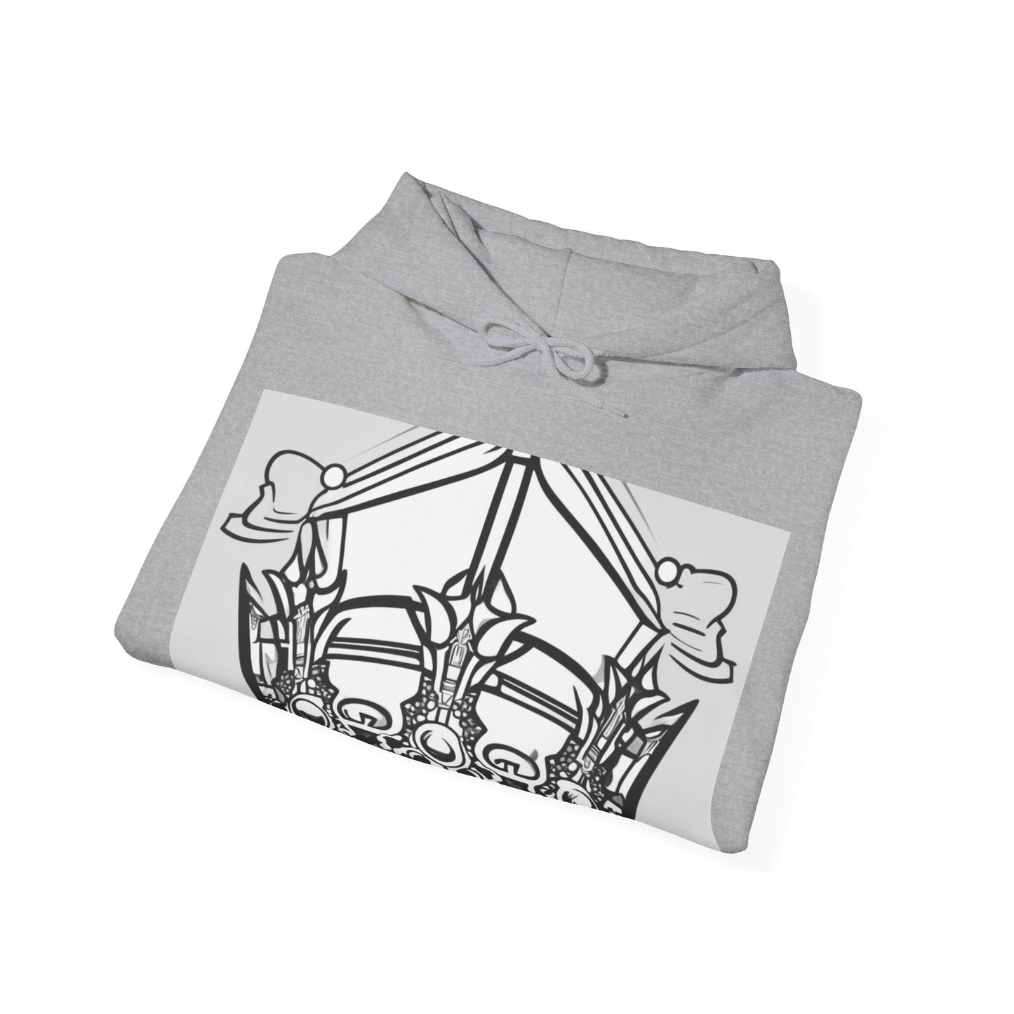 boostlete-quiet-power-icon-crown-outline-badge-0130 — Unisex Heavy Blend Hooded Sweatshirt (Gildan)