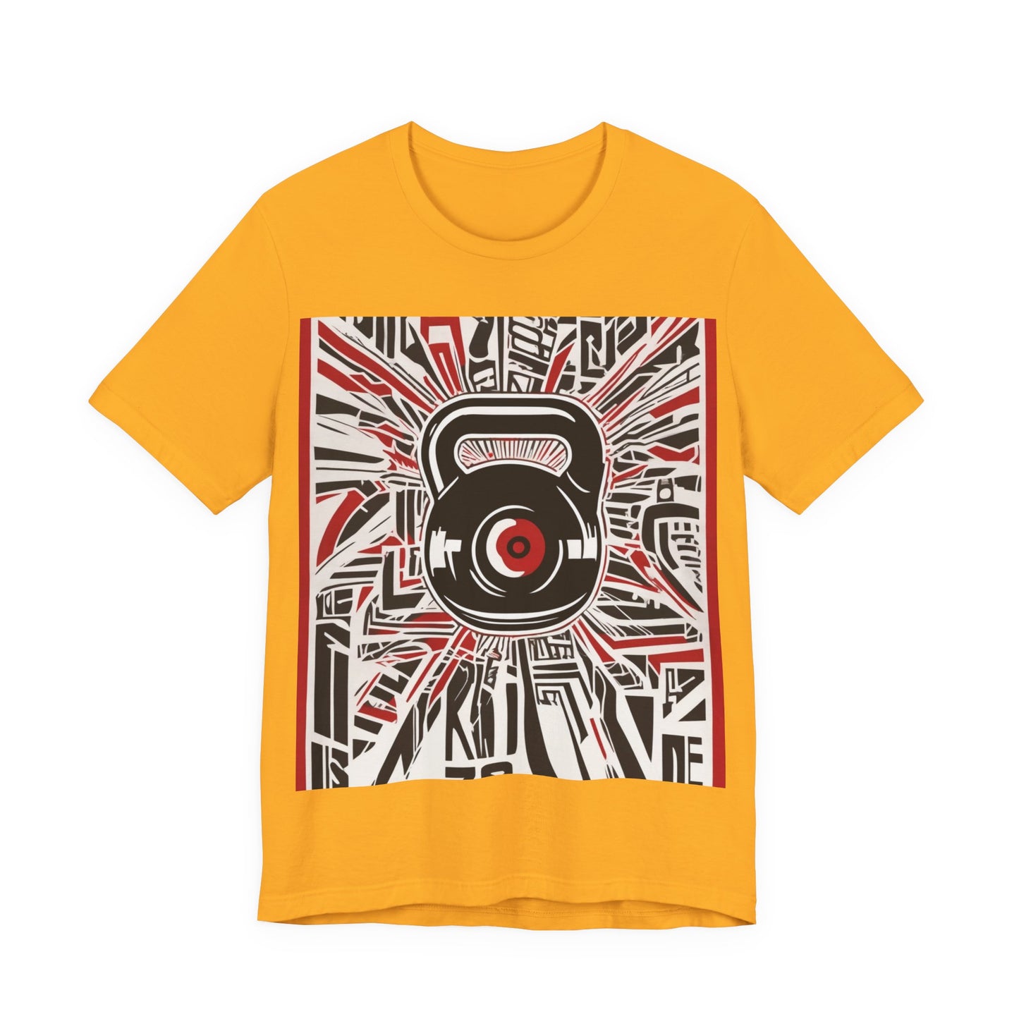 boostlete-recovery-progress-icon-kettlebell-outline-industrial-0366 — Unisex Jersey Short Sleeve (B+C 3001)