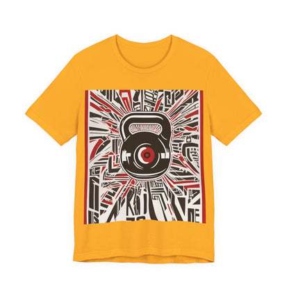 boostlete-recovery-progress-icon-kettlebell-outline-industrial-0366 — Unisex Jersey Short Sleeve (B+C 3001)