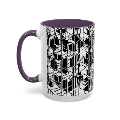 boostlete-field-day-pattern-micro-blueprint-0927 — Accent Mug 11/15oz