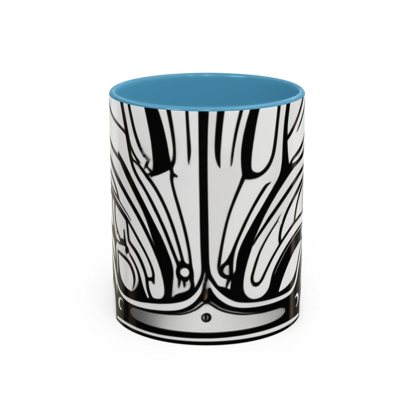 boostlete-boost-mode-icon-crown-offset-line-art-0190 — Accent Mug 11oz/15oz