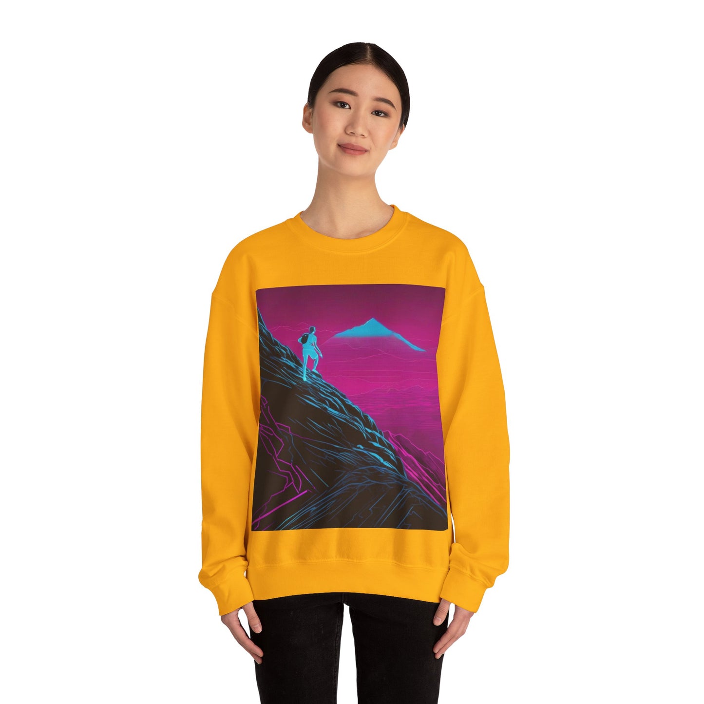 boostlete-boost-mode-scene-trail-neon-blueprint-0832 — Unisex Heavy Blend Crewneck (G18000)
