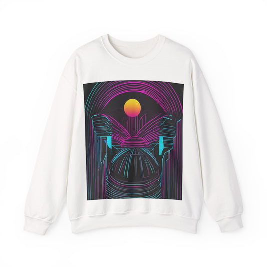 boostlete-rise-grind-icon-sunrise-motion-paper-0962 — Unisex Heavy Blend Crewneck (G18000)
