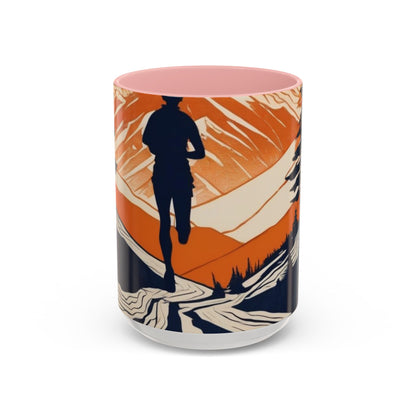 boostlete-iron-intent-scene-trail-glitch-badge-0100 — Accent Mug 11oz/15oz