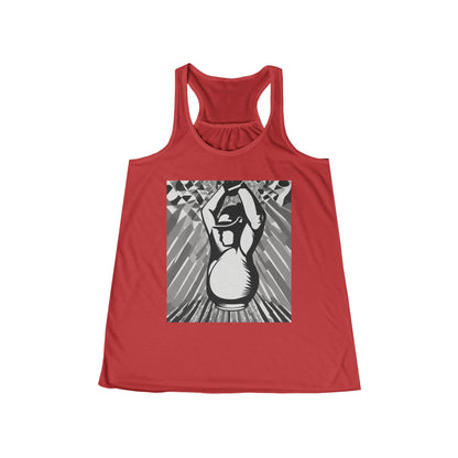 boostlete-iron-intent-scene-kettlebell-grainy-modern-0276 — Women's Flowy Racerback Tank (B+C 8800)