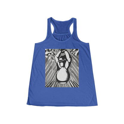 boostlete-iron-intent-scene-kettlebell-grainy-modern-0276 — Women's Flowy Racerback Tank (B+C 8800)
