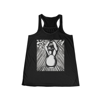 boostlete-iron-intent-scene-kettlebell-grainy-modern-0276 — Women's Flowy Racerback Tank (B+C 8800)