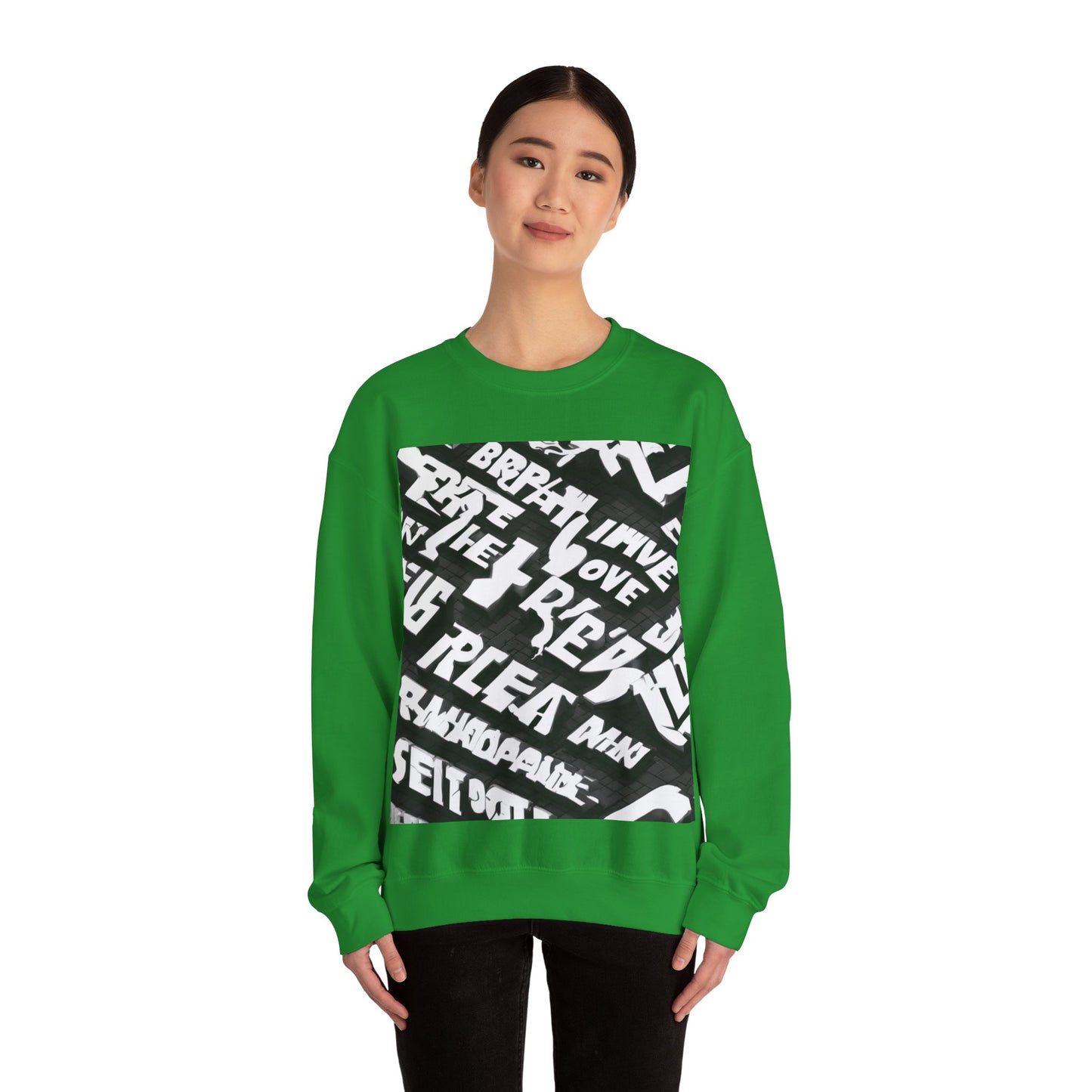 boostlete-pr-season-type-breathe-move-repeat-split-isometric-0017 — Unisex Heavy Blend Crewneck Sweatshirt (Gildan)