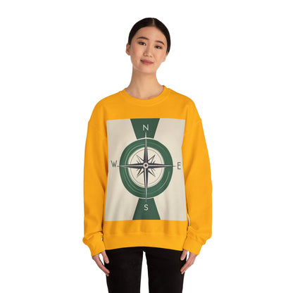 boostlete-iron-intent-icon-compass-soft-blueprint-0614 — Unisex Heavy Blend Crewneck (G18000)