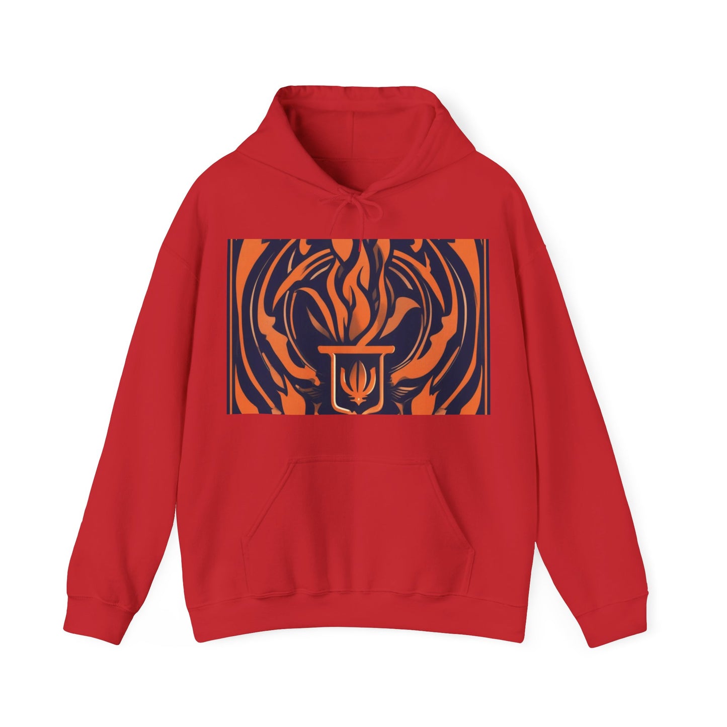 boostlete-quiet-power-icon-flame-duotone-athletic-0158 — Unisex Heavy Blend Hooded Sweatshirt (Gildan)