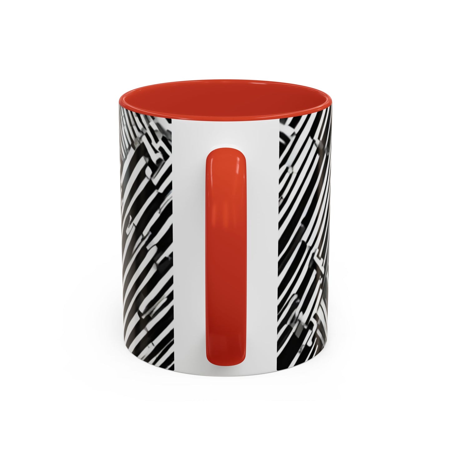 boostlete-mile-by-mile-pattern-barcode-monoline-0059 — Accent Mug 11oz/15oz