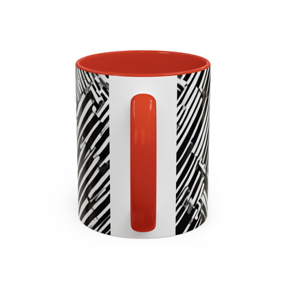 boostlete-mile-by-mile-pattern-barcode-monoline-0059 — Accent Mug 11oz/15oz