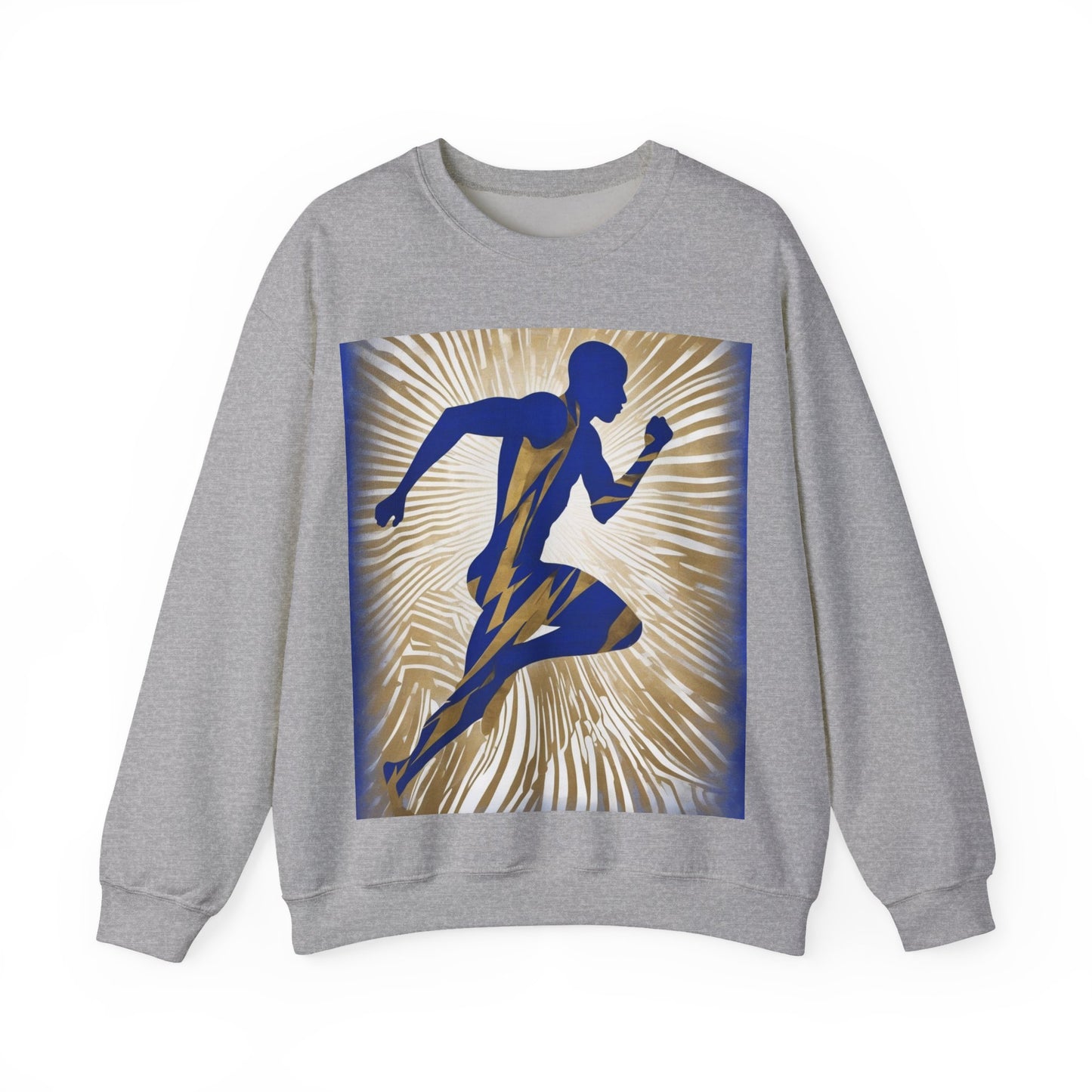 boostlete-field-day-scene-sprinter-motion-paper-0496 — Unisex Heavy Blend Crewneck Sweatshirt (Gildan)